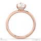 natural diamond pear cut hidden halo engagement ring rose gold with 18k rose gold metal and pear shape diamond