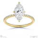 natural diamond marquise cut hidden halo sidestones engagement ring yellow gold with 9k yellow gold metal and marquise shape diamond