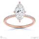 natural diamond marquise cut hidden halo sidestones engagement ring rose gold with 18k rose gold metal and marquise shape diamond