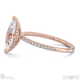 natural diamond marquise cut hidden halo sidestones engagement ring rose gold with 18k rose gold metal and marquise shape diamond