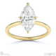 hidden halo marquise natural diamond engagement ring on half-rounded yellow gold band with 18k yellow gold metal and marquise shape diamond