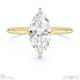 hidden halo marquise natural diamond engagement ring on half-rounded yellow gold band with 18k yellow gold metal and marquise shape diamond