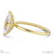hidden halo marquise natural diamond engagement ring on half-rounded yellow gold band with 18k yellow gold metal and marquise shape diamond