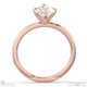 hidden halo marquise lab grown diamond engagement ring on half-rounded rose gold band with 9k rose gold metal and marquise shape diamond