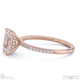 natural diamond radiant cut hidden halo sidestones engagement ring rose gold with 18k rose gold metal and radiant shape diamond