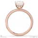 natural diamond radiant cut hidden halo sidestones engagement ring rose gold with 18k rose gold metal and radiant shape diamond