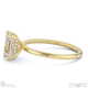 natural diamond radiant cut hidden halo engagement ring yellow gold with 9k yellow gold metal and radiant shape diamond