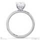hidden halo radiant lab grown diamond engagement ring on half-rounded white gold band with 9k white gold metal and radiant shape diamond