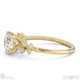 lab grown diamond round round stardust engagement ring yellow gold with 9k yellow gold metal and round shape diamond