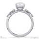 Lab Grown Diamond Emerald Stardust Engagement Ring White Gold