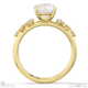 lab grown diamond round round stardust engagement ring yellow gold with 9k yellow gold metal and round shape diamond