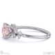 pink natural diamond round stardust engagement ring white gold with 18k white gold metal and round shape diamond