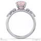 pink natural diamond round stardust engagement ring white gold with 18k white gold metal and round shape diamond