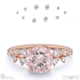 pink natural diamond round cut stardust engagement ring rose gold with 9k rose gold metal and round shape diamond