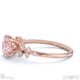 pink natural diamond round cut stardust engagement ring rose gold with 9k rose gold metal and round shape diamond
