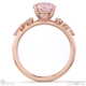 pink natural diamond round cut stardust engagement ring rose gold with 9k rose gold metal and round shape diamond