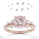 pink natural diamond round cut stardust engagement ring rose gold with 9k rose gold metal and round shape diamond