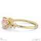 pink natural diamond round cut stardust engagement ring yellow gold with 18k yellow gold metal and round shape diamond
