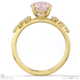pink natural diamond round cut stardust engagement ring yellow gold with 18k yellow gold metal and round shape diamond