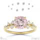 pink natural diamond round cut stardust engagement ring yellow gold with 18k yellow gold metal and round shape diamond