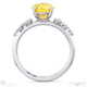 stardust yellow natural diamond celestial round cut engagement ring white gold with 18k white gold metal and round shape diamond