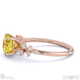 stardust yellow lab grown diamond celestial round cut engagement ring rose gold with 9k rose gold metal and round shape diamond