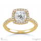 cushion halo natural diamond engagement ring yellow gold twist claws with 9k yellow gold metal and cushion shape diamond