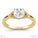 Antique Solitaire Lab Grown Diamond Engagment Ring White Gold