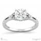 antique solitaire natural diamond engagment ring white gold with 9k white gold metal and round shape diamond