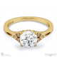 Antique Solitaire Lab Grown Diamond Engagment Ring White Gold