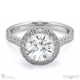 engraved halo round natural diamond engagement ring white gold with 9k white gold metal and round shape diamond