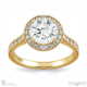 engraved halo round natural diamond engagement ring yellow gold with 18k yellow gold metal and round shape diamond