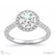 halo petal basket lab grown diamond engagement ring rose gold with 18k rose gold metal and radiant shape diamond