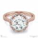 round cut lab grown diamond halo 8 small marquise diamonds with 9k rose gold metal and round shape diamond