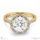 round cut lab grown diamond halo 8 small marquise diamonds with 18k yellow gold metal and round shape diamond