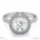 tube setting natural diamond engagement ring white gold with 9k white gold metal and round shape diamond