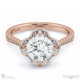 halo natural diamond engagement ring rose gold with 8 marquise small natural diamonds with 9k rose gold metal and round shape diamond