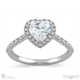 unique heart cut lab grown diamond halo engagement ring white gold with 18k white gold metal and heart shape diamond
