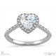 heart halo natural diamond engagement ring white gold with 9k white gold metal and heart shape diamond