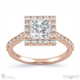 unique princess cut lab grown diamond halo engagement ring rose gold with 9k rose gold metal and princess shape diamond