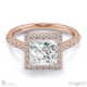 unique halo twist claws natural diamond engagement ring rose golds with 18k rose gold metal and princess shape diamond