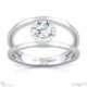 split band natural diamond engagement ring platinum with platinum metal and round shape diamond