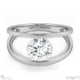 split band natural diamond engagement ring platinum with platinum metal and round shape diamond