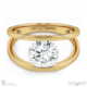 split band natural diamond engagement ring yellow gold with 18k yellow gold metal and round shape diamond