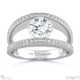 split band natural diamond engagement ring white gold with 9k white gold metal and round shape diamond