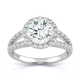round halo pave split band gold natural diamond engagement ring platinum with platinum metal and round shape diamond