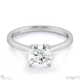 four-claw leaf shape lab grown diamond engagement ring white gold with 9k white gold metal and round shape diamond