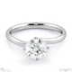 four claw twist natural diamond solitaire engagement ring white gold with 9k white gold metal and round shape diamond