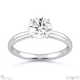 twisted cross four claw natural diamond engagement ring platinum split setting with platinum metal and round shape diamond