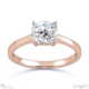 4 claw solitaire lab grown diamond engagement ring rose gold with 9k rose gold metal and cushion shape diamond